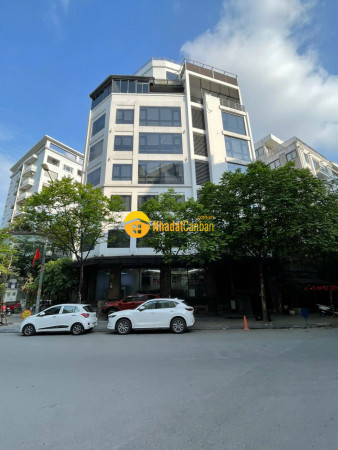 Bán tòa nhà văn phòng 9 tầng mặt phố dịch vọng hậu dt 157m2 lô góc. giá 130 tỷ